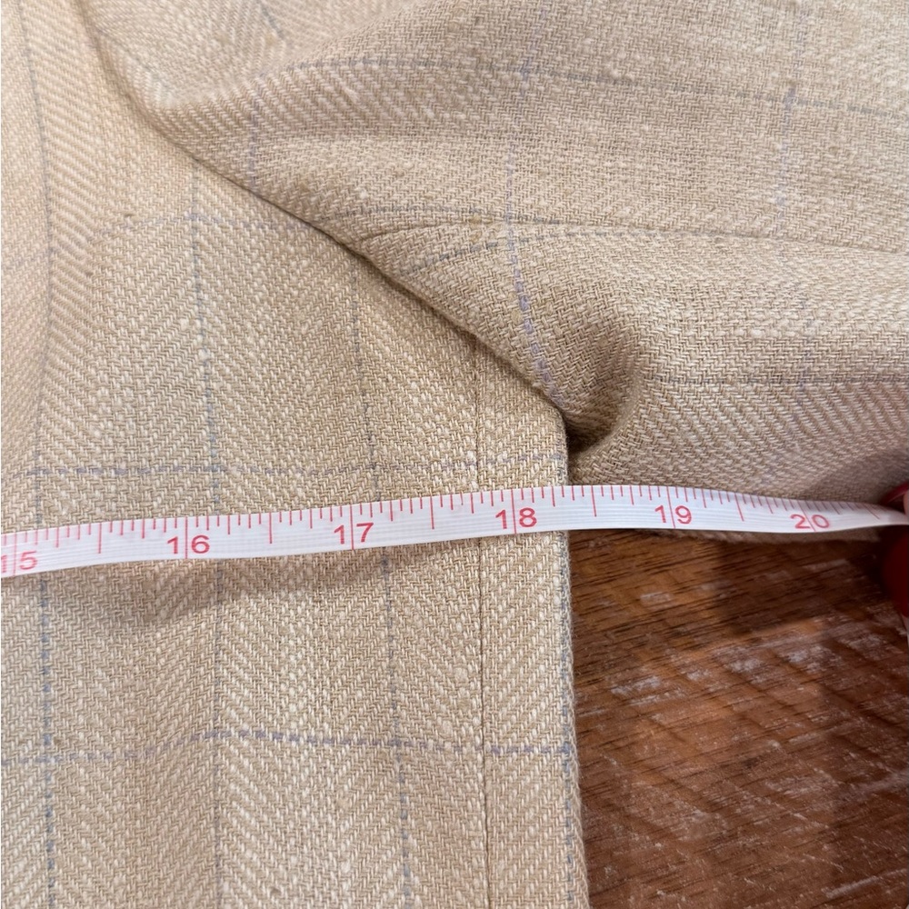 Ralph Lauren Light Tan Suit with light blue pattern - Picture 6 of 8